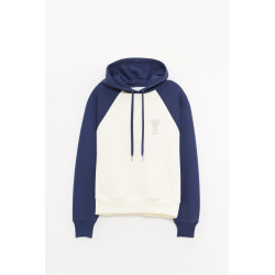 AMI BLANC CREME ENCRE BOXY FIT HOODIE